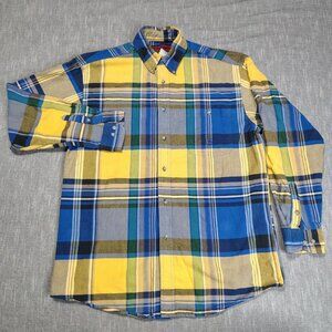 VINTAGE Wrangler Twenty X Shirt Size XL Plaid Long Sleeve Button Down Western